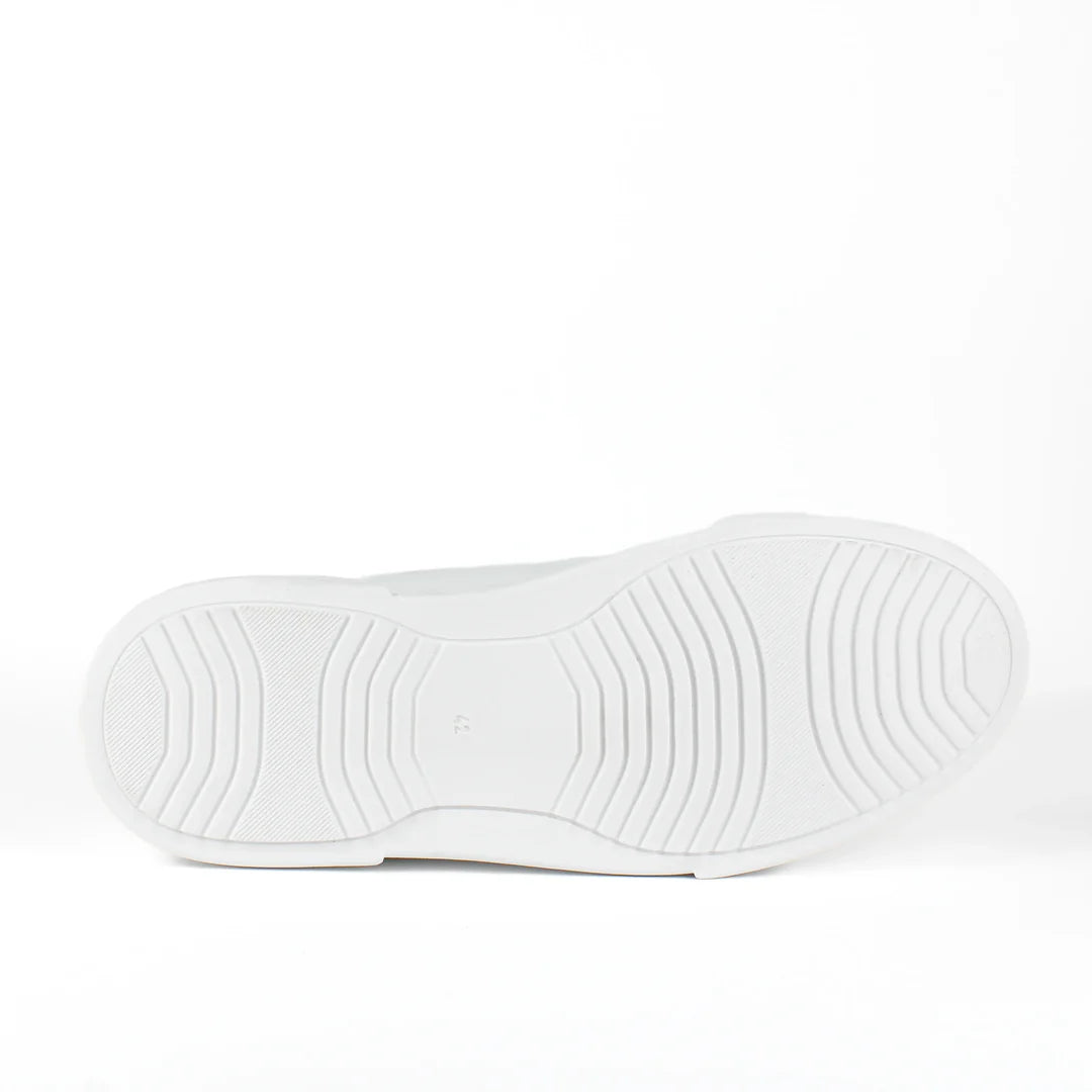 Zapatillas London de piel blanca