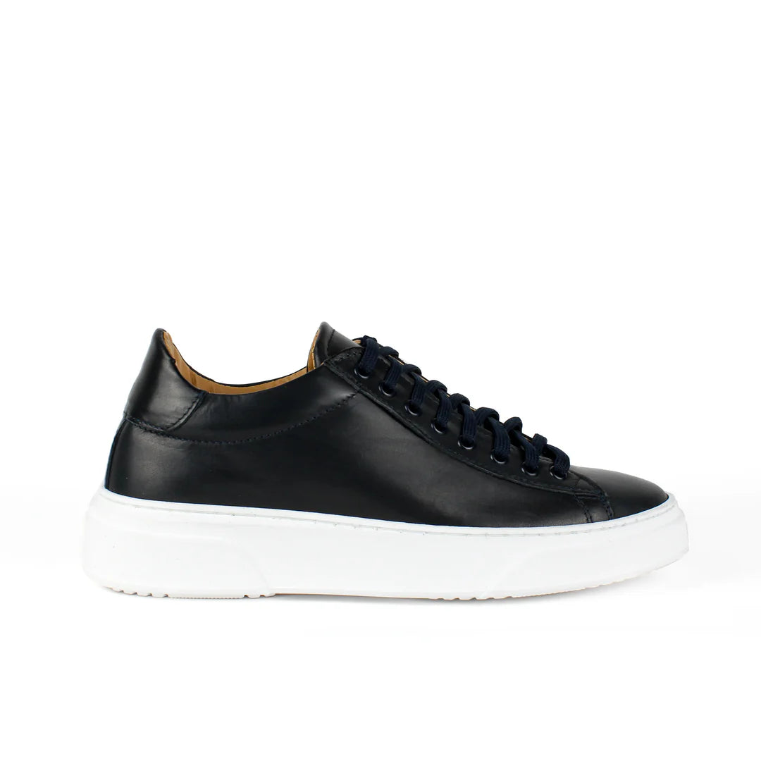 Zapatillas London de piel negra