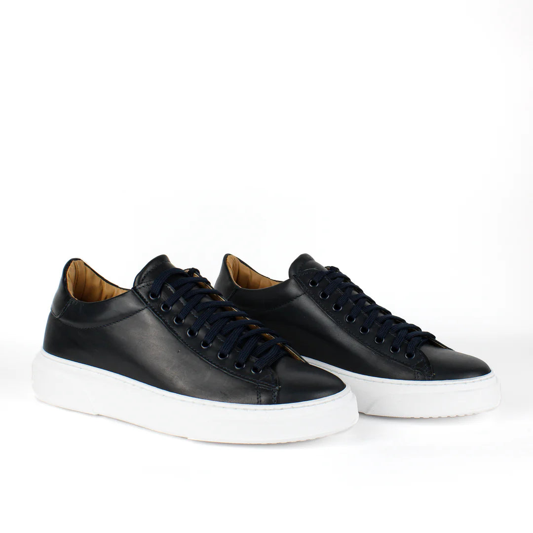 Zapatillas London de piel negra