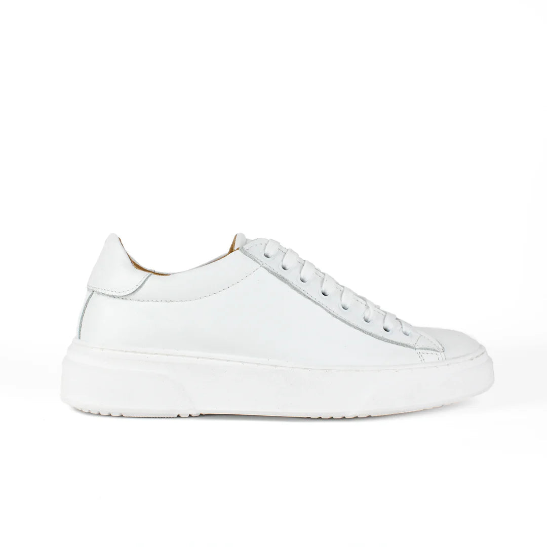 Zapatillas London de piel blanca